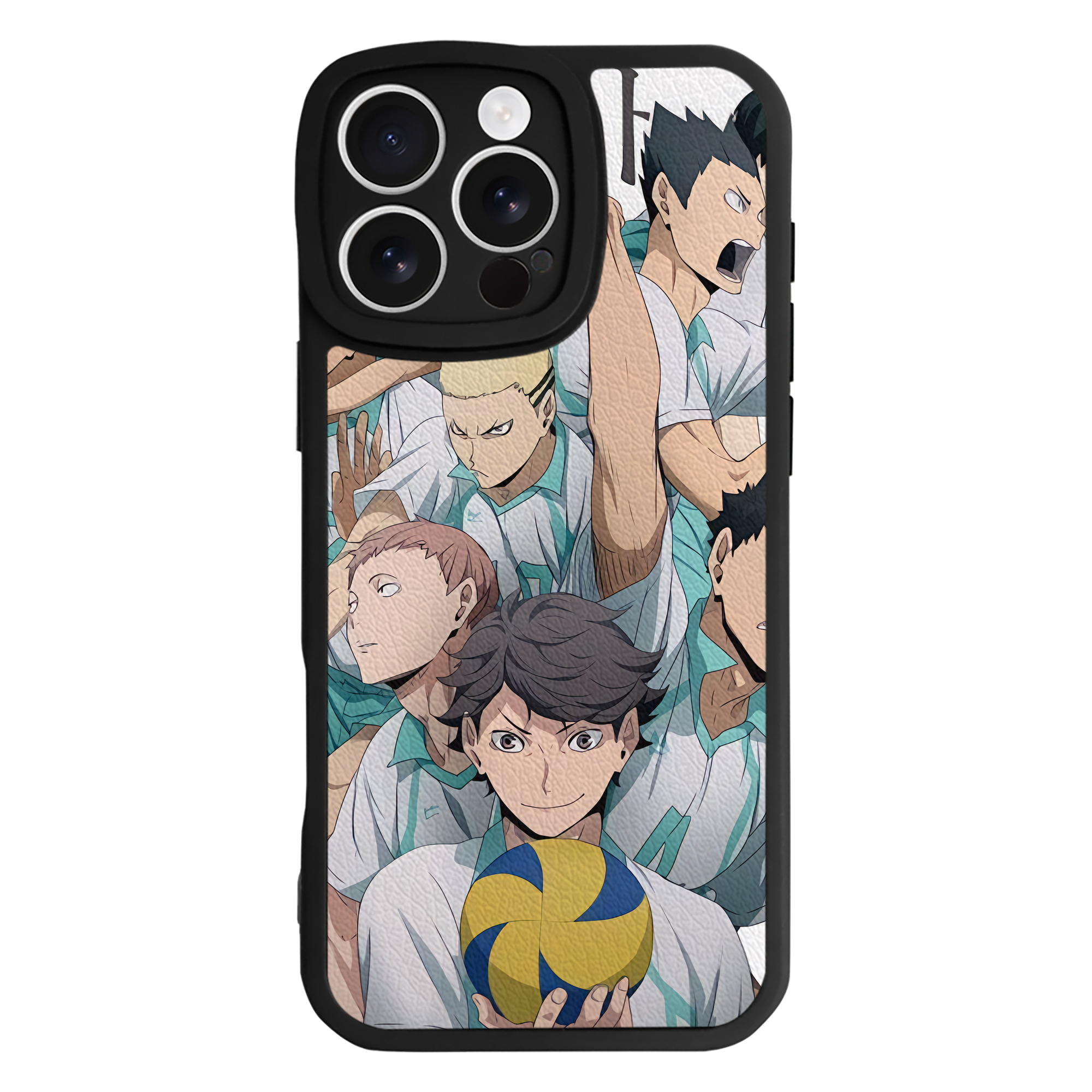（画像用） ハイキュー!! Haikyu!! 【iPhone 16シリーズ対応】シリコンスマホケース（レザー調） 材質：シリコン